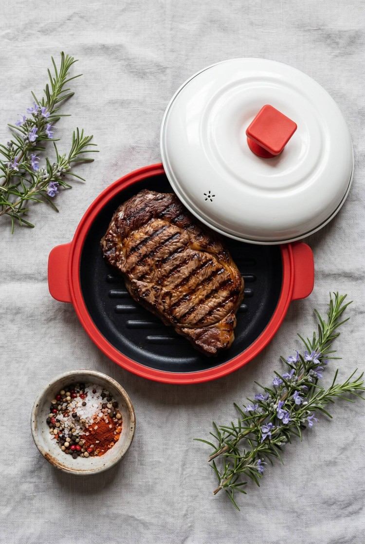 Multi-Functional Microwave Cooking Griddle with Breathable Ceramic Lid - Product view 1