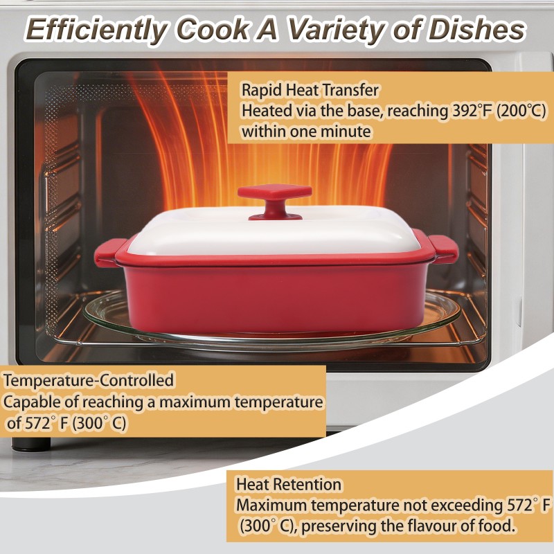 HeMaSe Non-Stick Microwave Grill Multi-Pot Two-Tier Stackable Design - Upper and Lower Grill Pans for Cooking Multiple Dishes Simultaneously