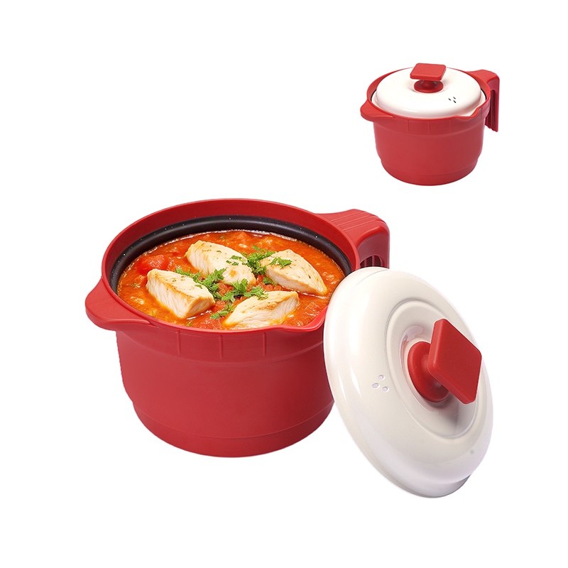 ทรงกลมมีฝาแก้ว เตาย่างไมโครเวฟ Multi-Pot
